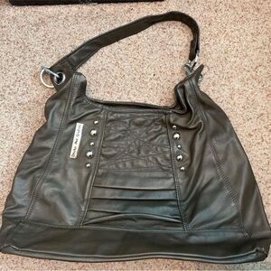 Large olive green Chicks & Girlies tote bag/purse